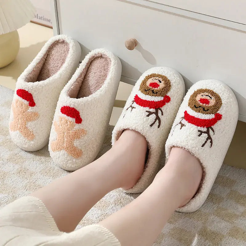 Christmas Home Slippers pontouf TOP FASHION