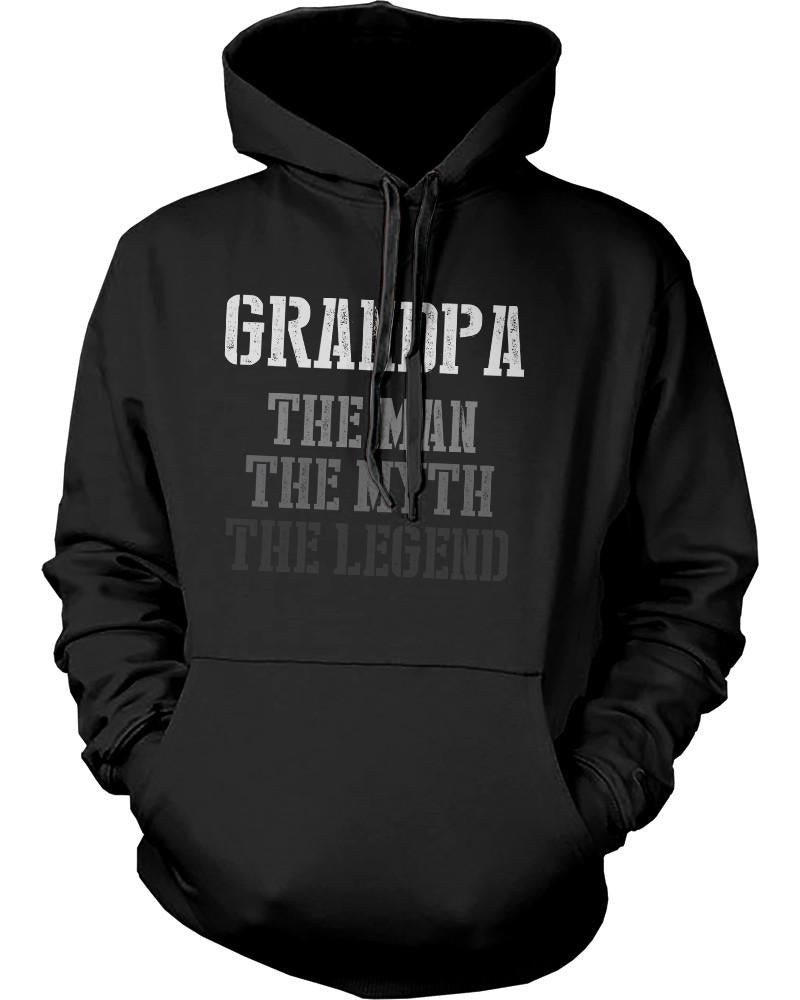 The Man Myth Legend Hoodies for Grandpa Christmas Teal Tiger