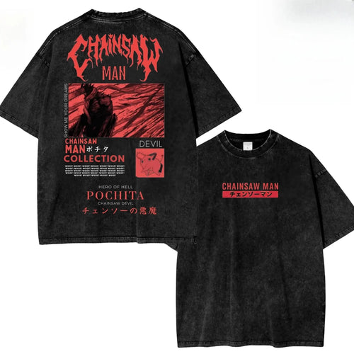 Japan Classic Anime Chainsaw Man Fan T-Shirts Men Women Printed Cloth AliExpress