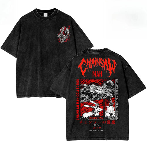 Japan Classic Anime Chainsaw Man Fan T-Shirts Men Women Printed Cloth AliExpress