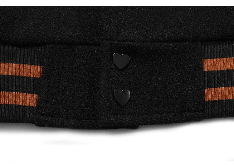 Men Funny Furry Patches Bomber Jacket Autumn Baggy Fashion Hip Hop Hig Peach Sam