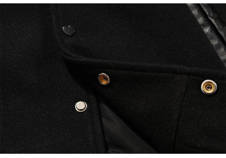 Men Funny Furry Patches Bomber Jacket Autumn Baggy Fashion Hip Hop Hig Peach Sam